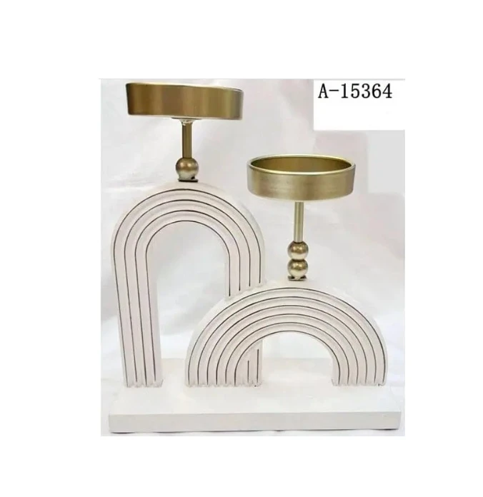 Suport Lumânare Lemn + Fier A-15364 WEI